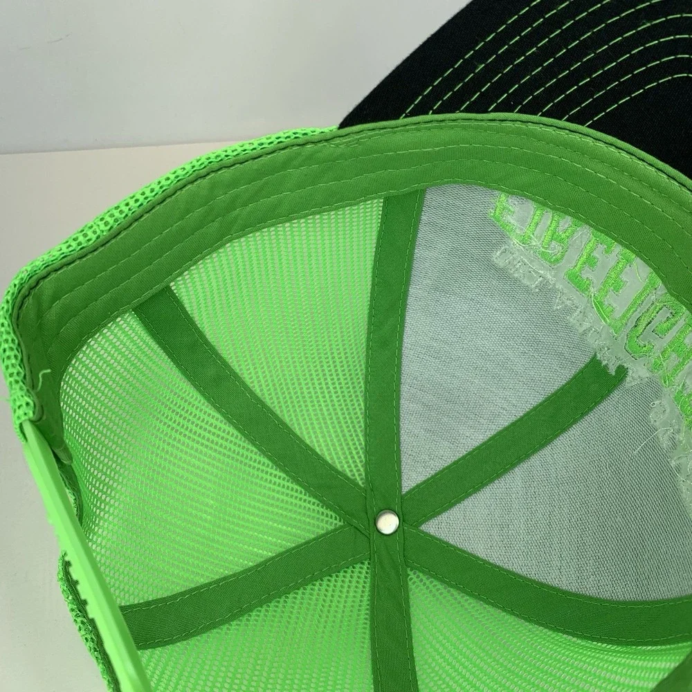 Oklahoma State Firefighters Association Hat Green Mesh Pacific 104c Snapback Cap